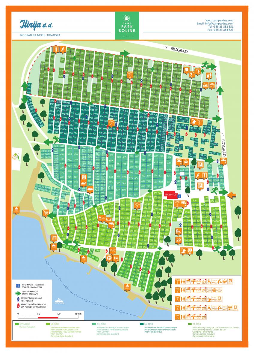 Landkarte des Campingplatzes